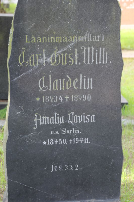 Caudelin_Sarlin hautakivi Oulu Intiö